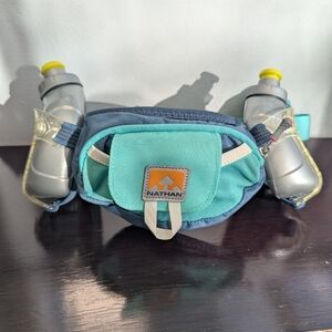 Nathan  TRAIL MIX PLUS (Teal and Blue) Hydration Belt
